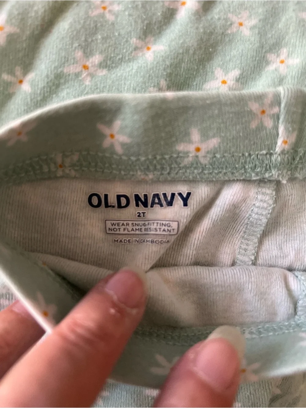 Old Navy Snug Fit Daisy Pajama Set